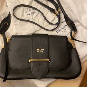 Prada Sidonie Saffiano Lux Leather Shoulder Bag